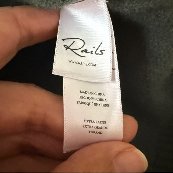 Rails Percy Olive Gold Stars - XL Green Soft Sweater. - Picture 5 of 14